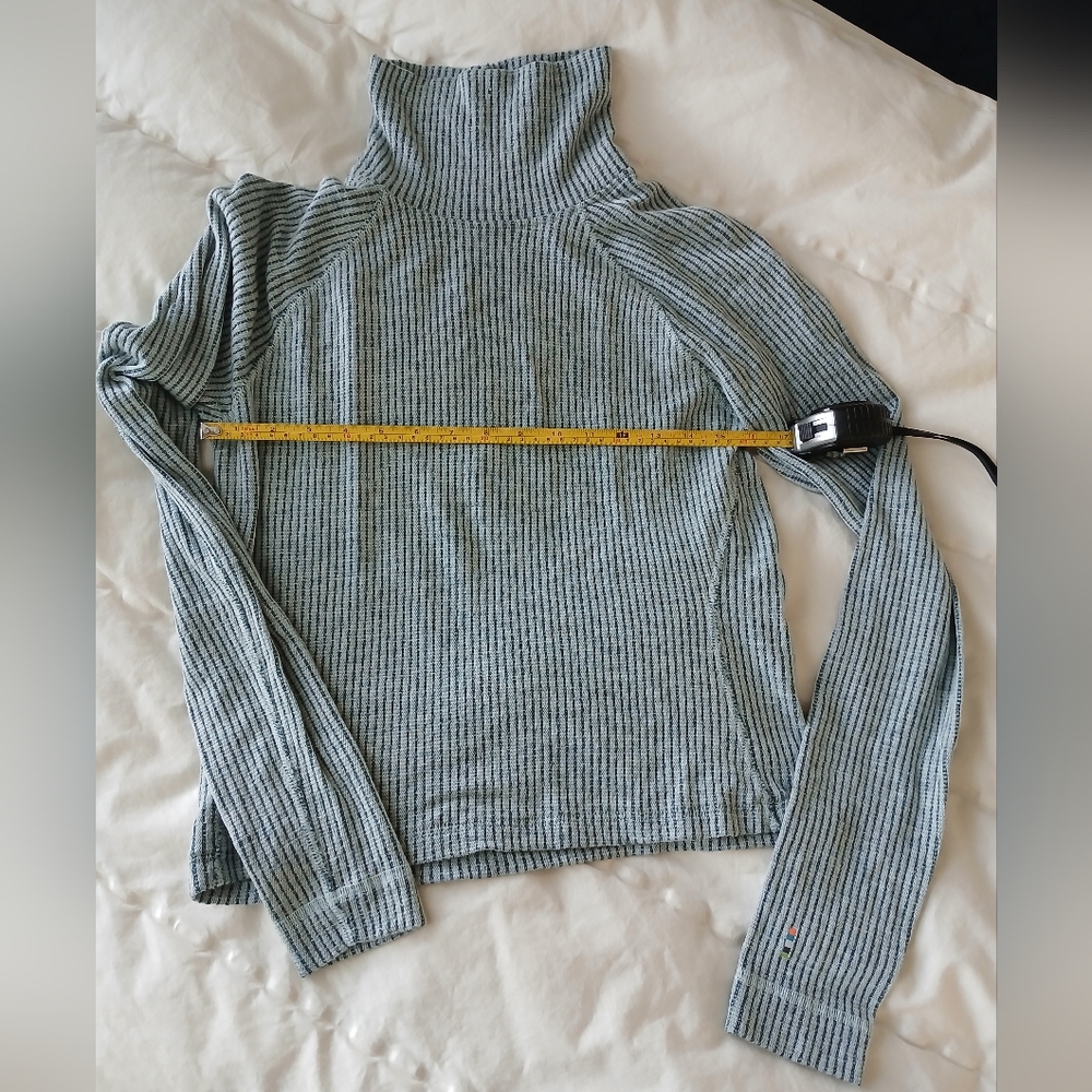 Smartwool Ribbed Blue/Gray Turtleneck ***modified***